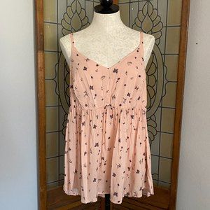 Torrid Pink Butterfly Print Tank Top
